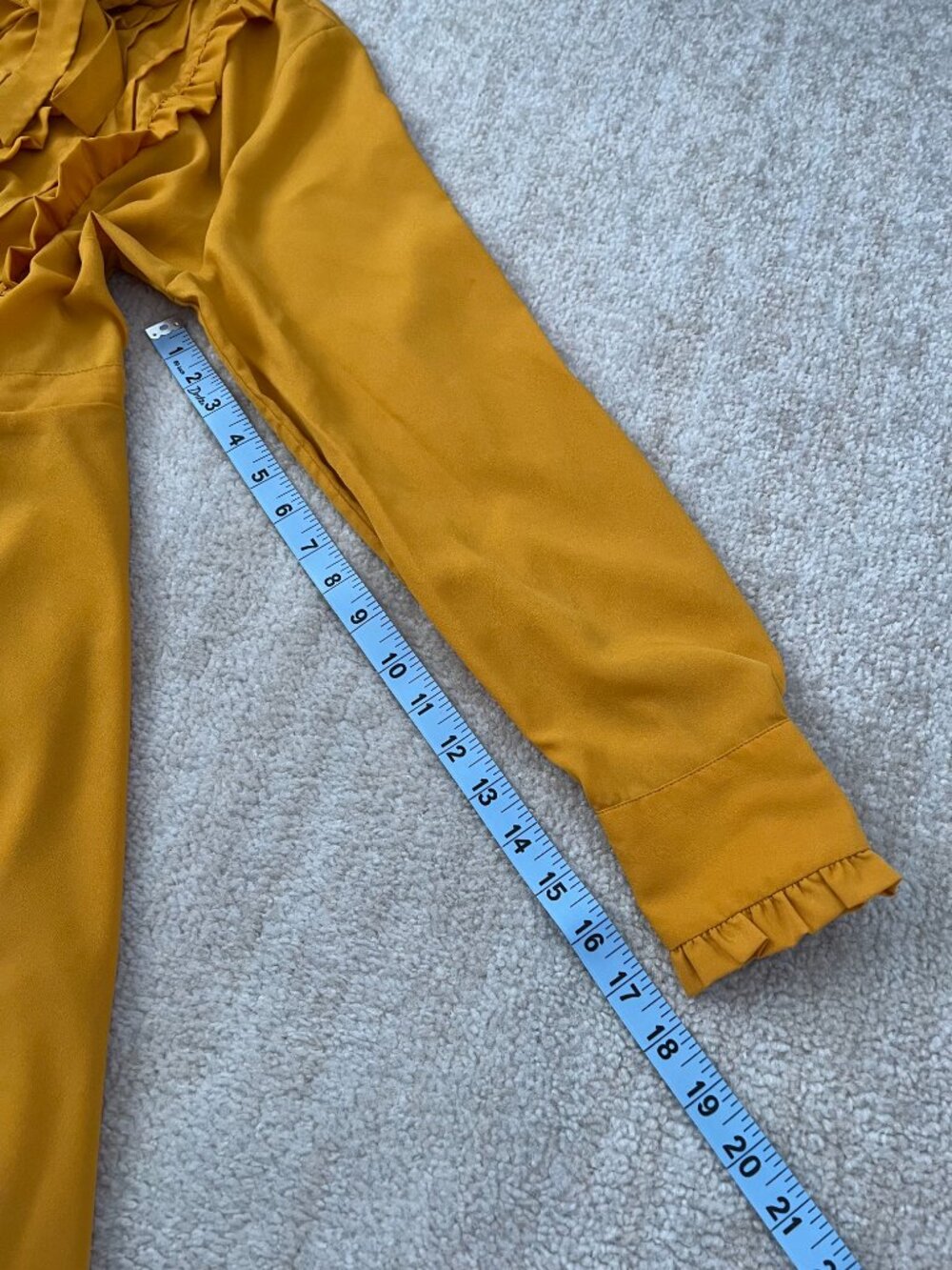 Eloquii Studio Yellow Ruffle Tie-Neck Dress Plus Size 14 - Picture 8 of 13